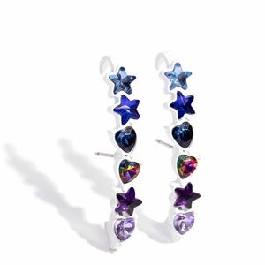 Colorful Star and Heart Earrings